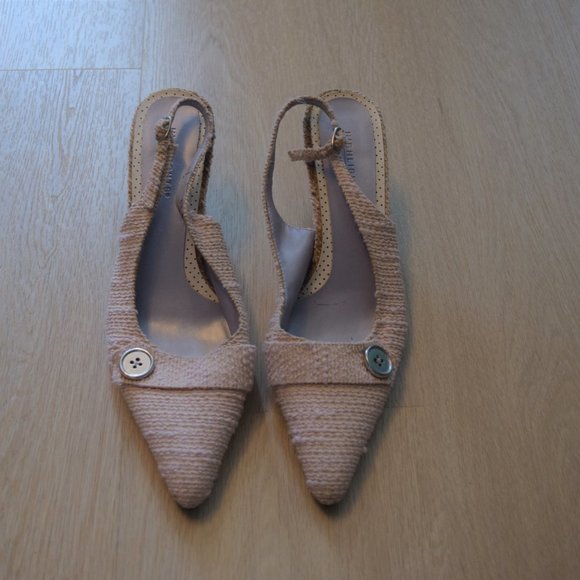 2/$20 Blush Millennial Pink Tweed Kitten Heels - Picture 2 of 7